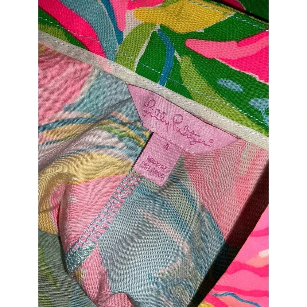 NWOT Women's Lilly Pulitzer Jeannie Shorts - So A Peeling Pink Green Blue‎ Sz 4